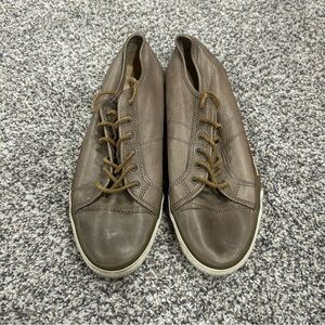 Frye Greene Low Lace Mens Size 10  Shoes Brown Leather Lace-Up Sneakers